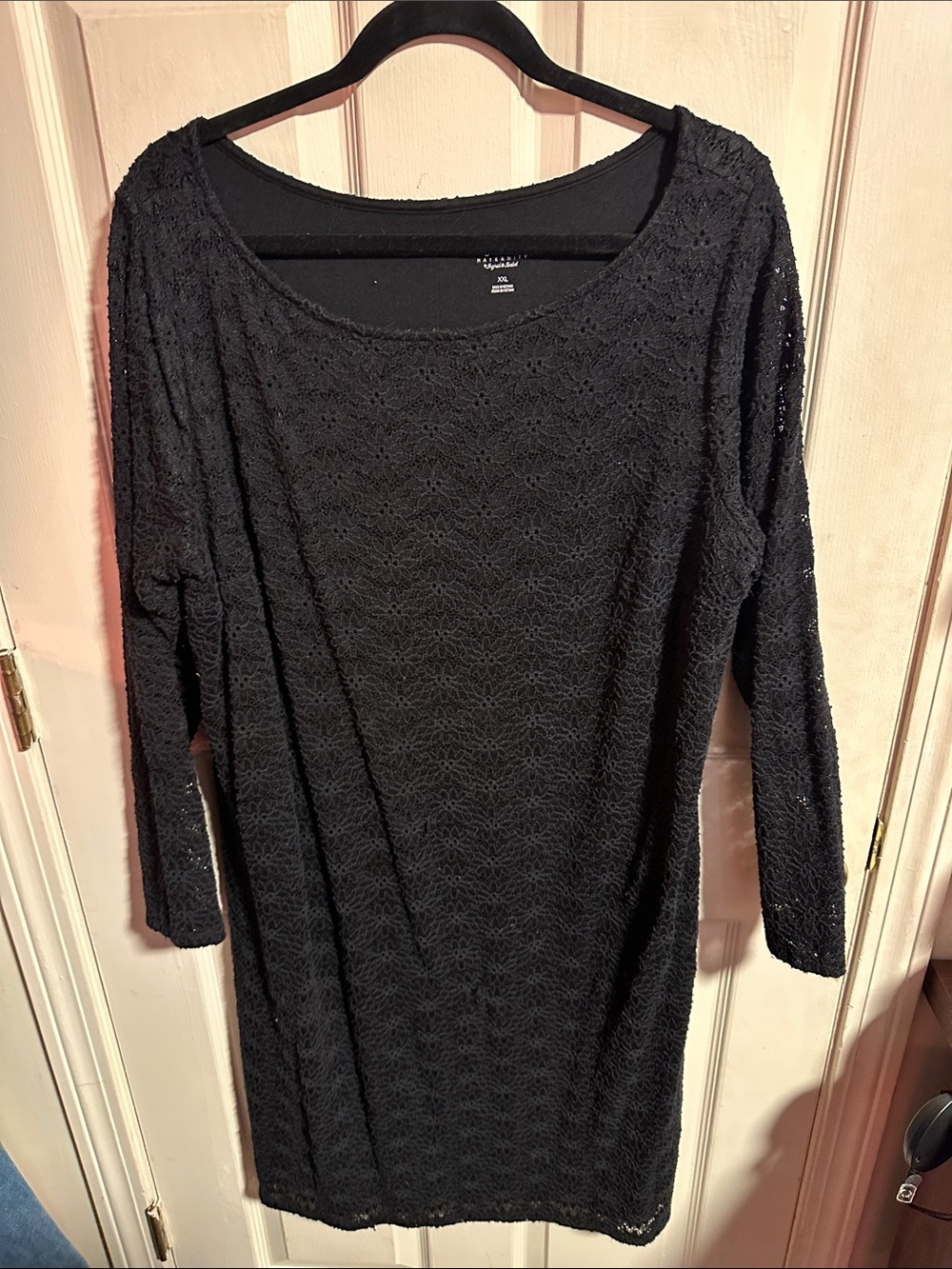 Isabel Maternity by Ingrid & Isabel Black Lace Long Sleeve Maternity Dress